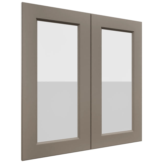 Fabuwood Fusion Oyster DS GDW3030 Wall Glass Door, Front View