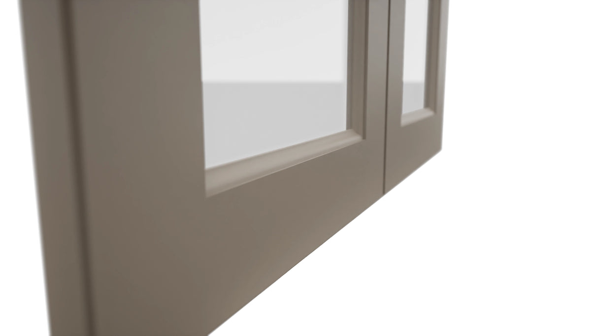 Fabuwood Fusion Oyster DS GDW3030 Wall Glass Door, Detail View
