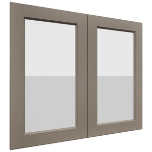 Fabuwood Fusion Oyster DS GDW3630 Wall Glass Door, Front View