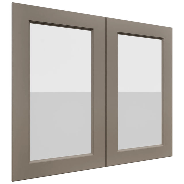 Fabuwood Fusion Oyster DS GDW3630 Wall Glass Door, Front View