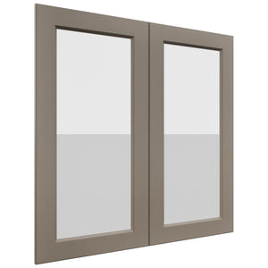 Fabuwood Fusion Oyster DS GDW3636 Wall Glass Door, Front View