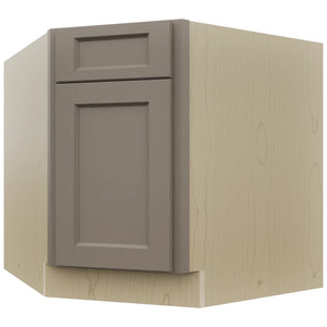 Fabuwood Fusion Oyster DSB36 Base Corner Diagonal Sink Cabinet, Front View