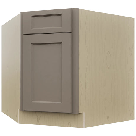 Fabuwood Fusion Oyster DSB36 Base Corner Diagonal Sink Cabinet, Front View