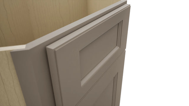Fabuwood Fusion Oyster DSB36 Base Corner Diagonal Sink Cabinet, Detail View
