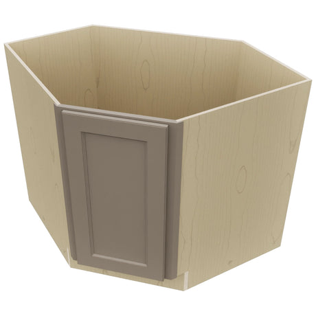 Fabuwood Fusion Oyster DSB36FD Base Corner Diagonal Sink Cabinet, Top View