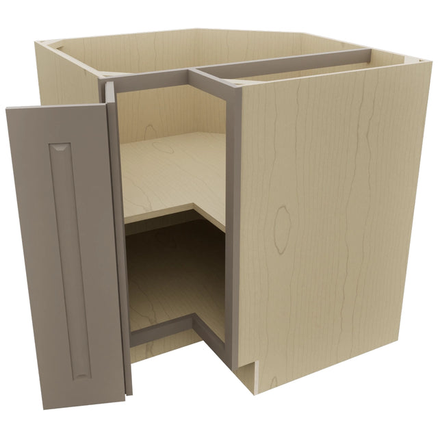 Fabuwood Fusion Oyster ERB33 Base Corner Easy Reach Cabinet, Open View