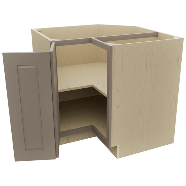 Fabuwood Fusion Oyster ERB36 Base Corner Easy Reach Cabinet, Open View