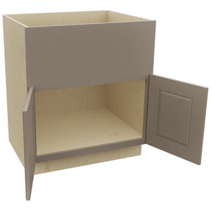Fabuwood Fusion Oyster FS30 Base Farm Sink Cabinet, Open View