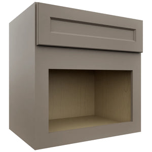 Fabuwood Fusion Oyster MC303021 Wall Microwave Cabinet, Front View