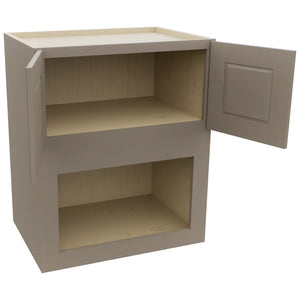 Fabuwood Fusion Oyster MC303621 Wall Microwave Cabinet, Open View