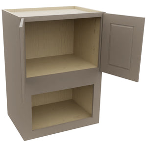 Fabuwood Fusion Oyster MC304221 Wall Microwave Cabinet, Open View