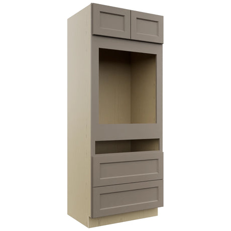 Fabuwood Fusion Oyster OC3384C Tall Oven Cabinet Combo, Front View