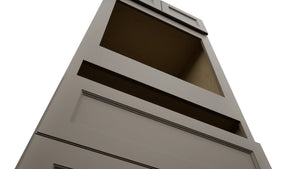 Fabuwood Fusion Oyster OC3384C Tall Oven Cabinet Combo, Detail View