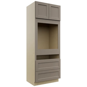 Fabuwood Fusion Oyster OC3390C Tall Oven Cabinet Combo, Front View