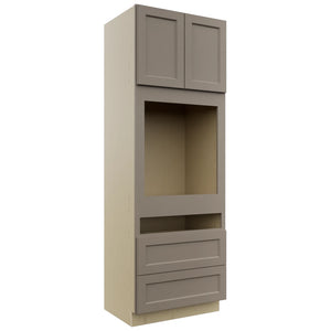 Fabuwood Fusion Oyster OC3396C Tall Oven Cabinet Combo, Front View