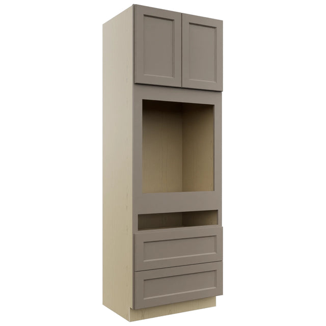 Fabuwood Fusion Oyster OC3396C Tall Oven Cabinet Combo, Front View