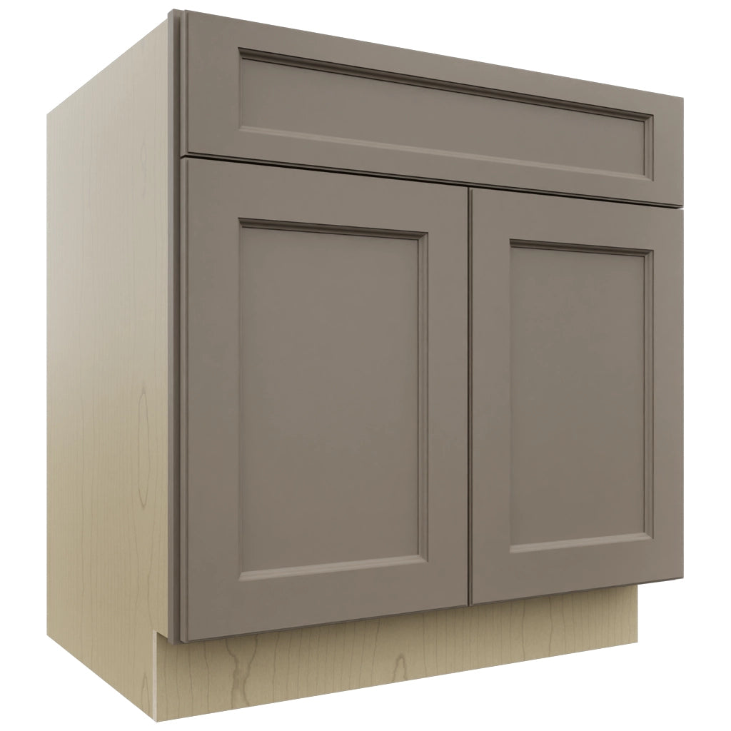 Fabuwood Fusion Oyster SB33SDF Base Sink Cabinet, Front View