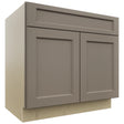 Fabuwood Fusion Oyster SB36SDF Base Sink Cabinet, Front View