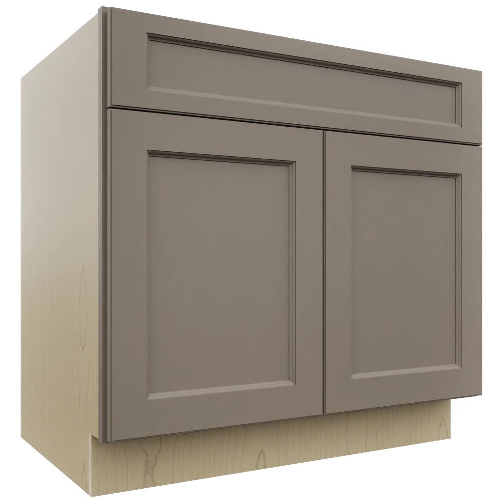 Fabuwood Fusion Oyster SB36SDF Base Sink Cabinet, Front View