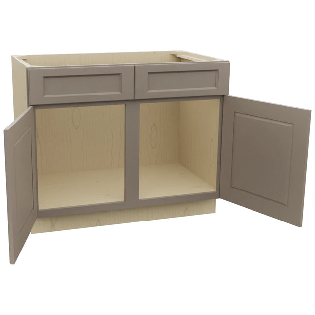 Fabuwood Fusion Oyster SB42 Base Sink Cabinet, Open View