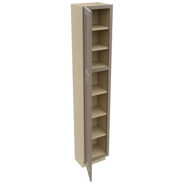 Fabuwood Fusion Oyster TP151284 Tall Pantry Cabinet, Open View