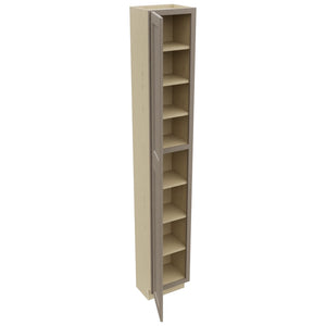 Fabuwood Fusion Oyster TP151296 Tall Pantry Cabinet, Open View