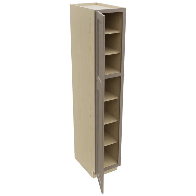 Fabuwood Fusion Oyster TP152484 Tall Pantry Cabinet, Open View