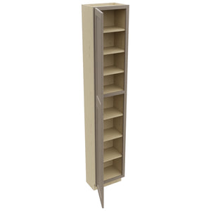 Fabuwood Fusion Oyster TP181296 Tall Pantry Cabinet, Open View