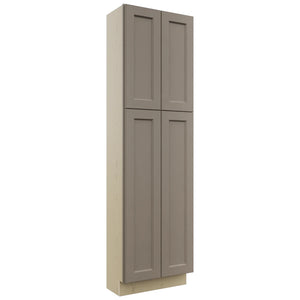 Fabuwood Fusion Oyster TP241284 Tall Pantry Cabinet, Front View