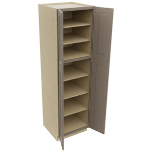 Fabuwood Fusion Oyster TP242484 Tall Pantry Cabinet, Open View