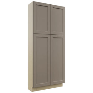 Fabuwood Fusion Oyster TP361284 Tall Pantry Cabinet, Front View