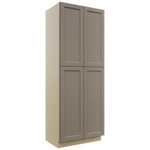 Fabuwood Fusion Oyster TP362496 Tall Pantry Cabinet, Front View