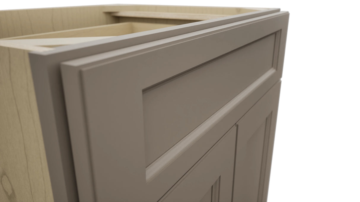 Fabuwood Fusion Oyster VB27-34 Vanity Base Standard Cabinet, Detail View