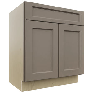 Fabuwood Fusion Oyster VB30-34 Vanity Base Standard Cabinet, Front View