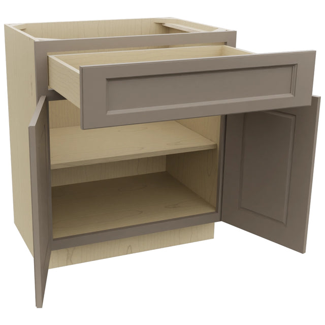 Fabuwood Fusion Oyster VB30-34 Vanity Base Standard Cabinet, Open View