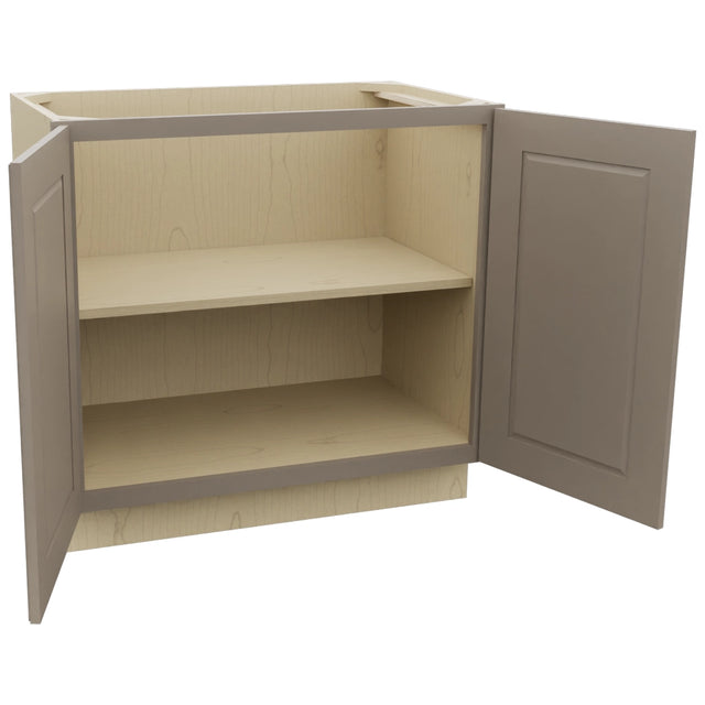 Fabuwood Fusion Oyster VB36FD Vanity Base Full Height Cabinet, Open View