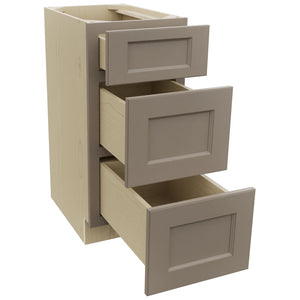 Fabuwood Fusion Oyster VDB15-34 Vanity Drawer Cabinet, Open View