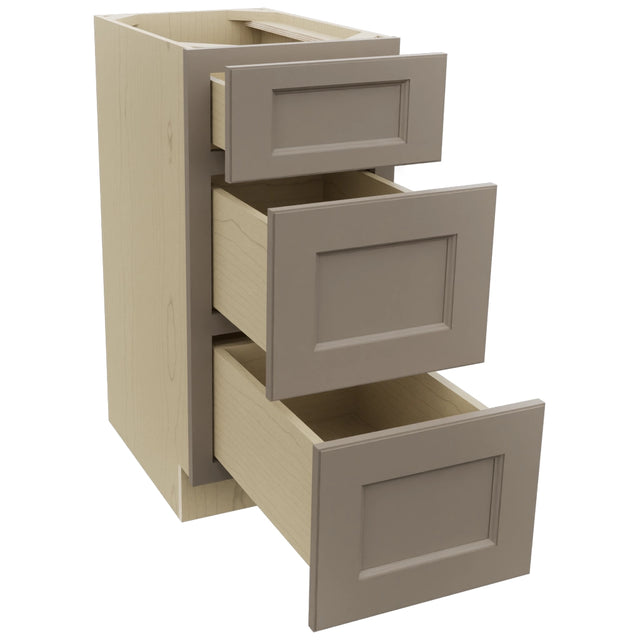 Fabuwood Fusion Oyster VDB15-34 Vanity Drawer Cabinet, Open View