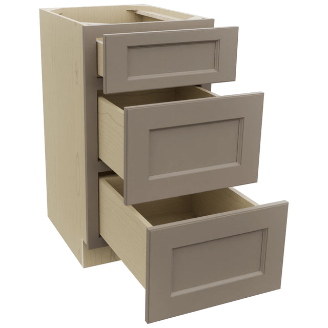 Fabuwood Fusion Oyster VDB18-34 Vanity Drawer Cabinet, Open View