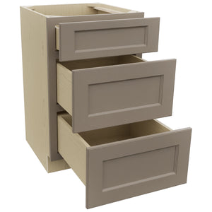 Fabuwood Fusion Oyster VDB21-34 Vanity Drawer Cabinet, Open View