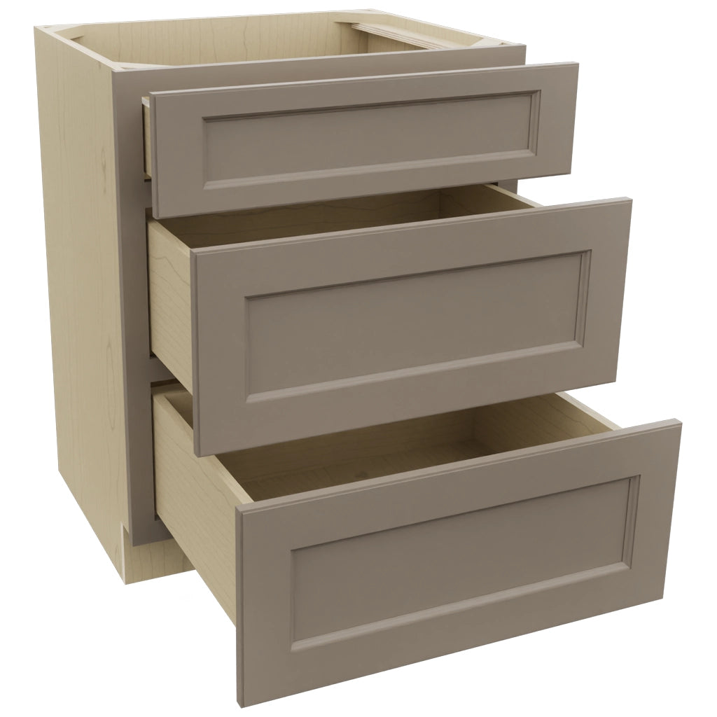 Fabuwood Fusion Oyster VDB27-34 Vanity Drawer Cabinet, Open View
