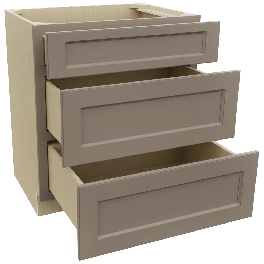 Fabuwood Fusion Oyster VDB30-34 Vanity Drawer Cabinet, Open View