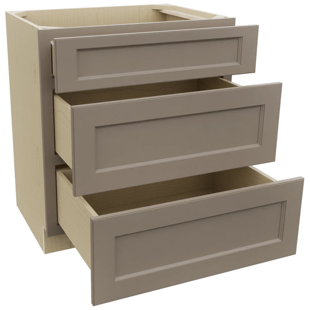 Fabuwood Fusion Oyster VDB30-34 Vanity Drawer Cabinet, Open View
