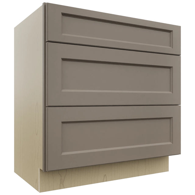 Fabuwood Fusion Oyster VDB33-34 Vanity Drawer Cabinet, Front View