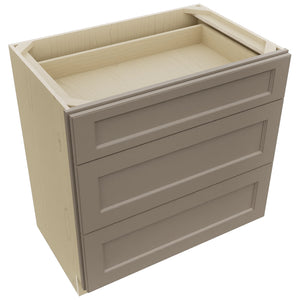 Fabuwood Fusion Oyster VDB33-34 Vanity Drawer Cabinet, Top View