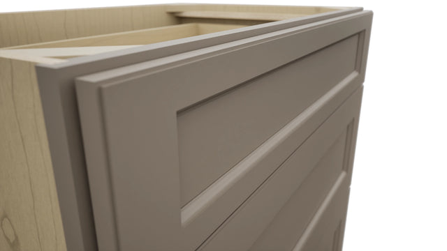 Fabuwood Fusion Oyster VDB33-34 Vanity Drawer Cabinet, Detail View