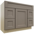 Fabuwood Fusion Oyster VSD30DL Vanity Combo Cabinet, Front View