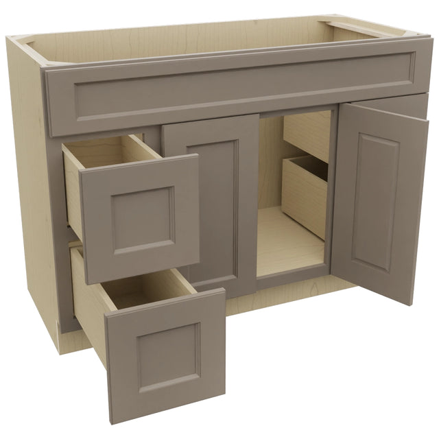 Fabuwood Fusion Oyster VSD30DR Vanity Combo Cabinet, Open View
