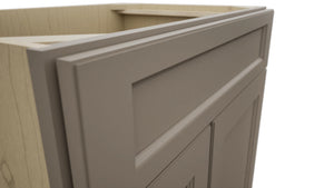 Fabuwood Fusion Oyster VSD36DL Vanity Combo Cabinet, Detail View