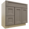 Fabuwood Fusion Oyster VSD42 Vanity Combo Cabinet, Front View